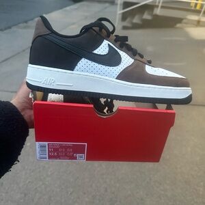 Nike Air Force 1 low retro size 11 men shoes black, brown, and white